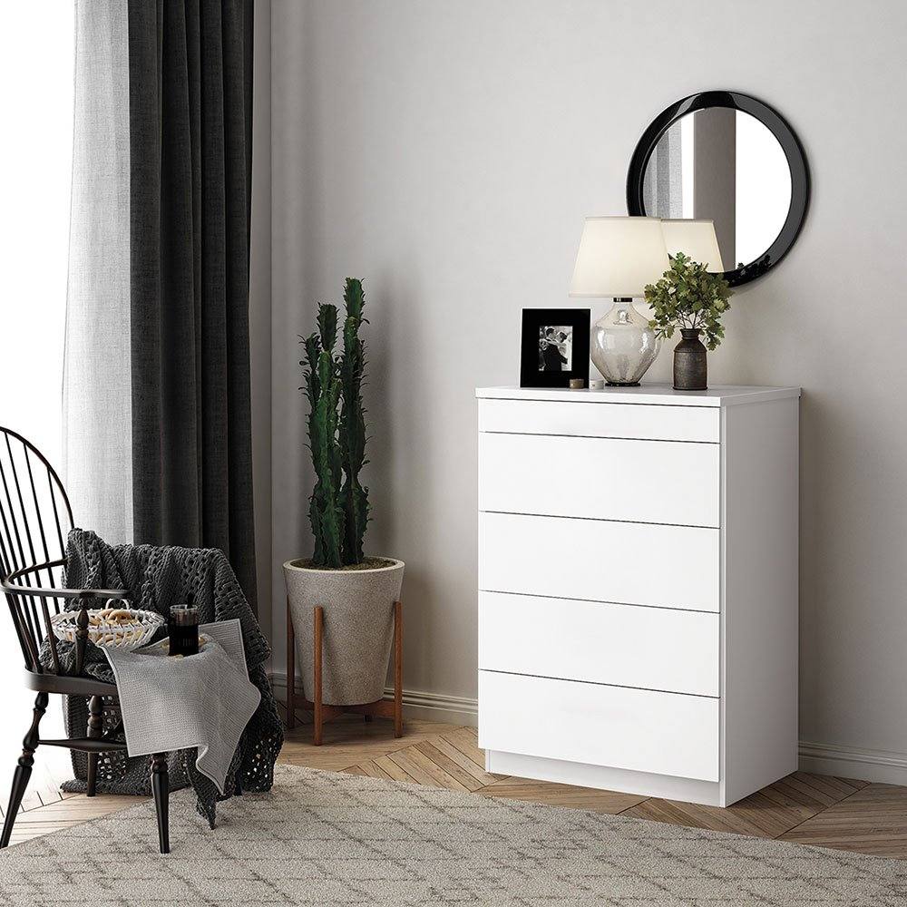 Cômoda com 05 Gavetas 100% MDF Versatile Branco